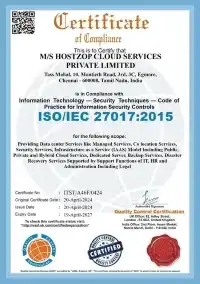 Hostzop Certificate 1