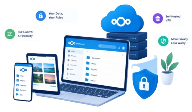 Nextcloud private workspace on a VPS